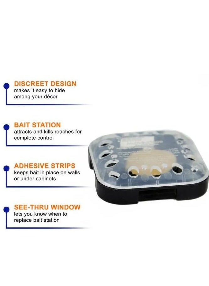 Terro TERRO T500 Indoor Multi-Surface Roach Bait Stations - Indoor Cockroach Killer, 6 Bait Stations, Black  - Image 3