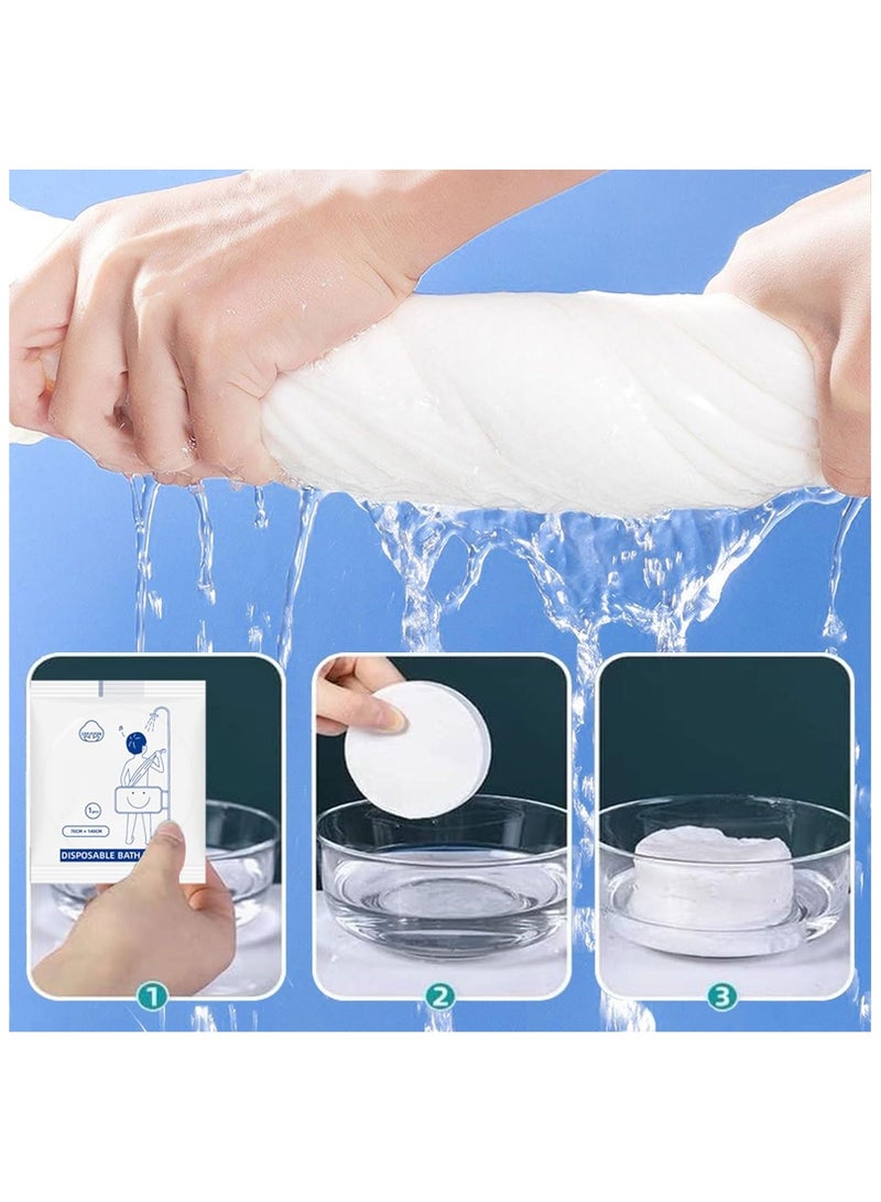 Large Compressed Bath Towel, Premium Disposable Bath Towels, Travel Towels 55.1 X 27.5 inch, for Traveling Camping Beach Swimming and Hiking (5 PCS) - Image 3