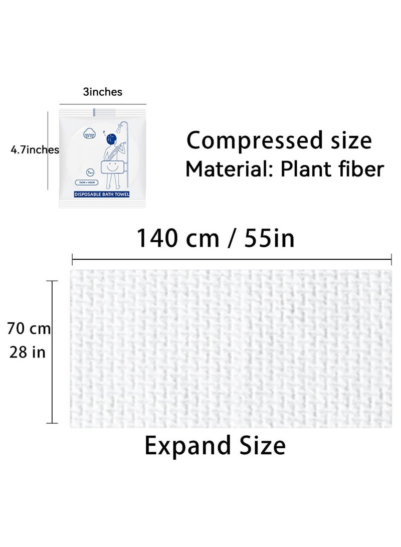 Large Compressed Bath Towel, Premium Disposable Bath Towels, Travel Towels 55.1 X 27.5 inch, for Traveling Camping Beach Swimming and Hiking (5 PCS) - Image 5