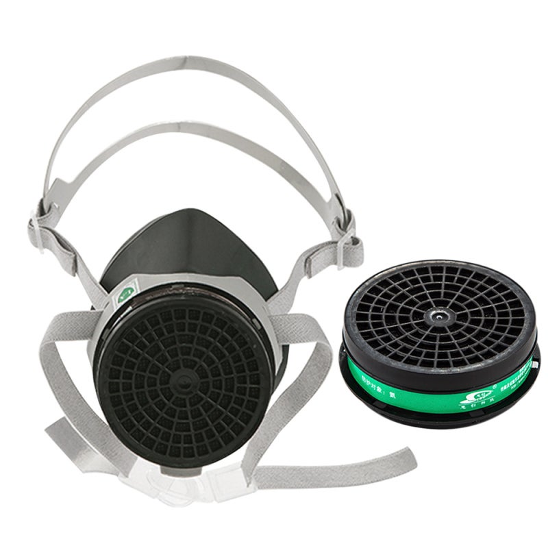 Strong Gas Mask: Malaysia Imported Natural Rubber, Elastic Band & Headband, Buckle Filter Cartridge - Easy Assembly, Reduced Breathing Resistance, Respiratory Protection for Industrial Safety, Emergency Use - Image 1