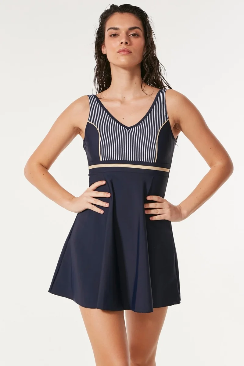 C&city Dress Swimsuit 7517 Navy Blue
