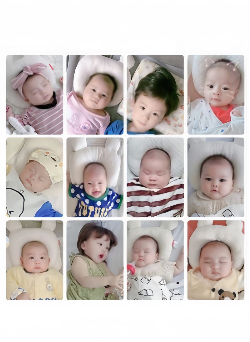 Baby Pillows for Newborn Sleeping(0-12months) Prevent Flat Head Nursery Head Shaping Infant Unisex Latex Pillow Head Protection Support - Image 4