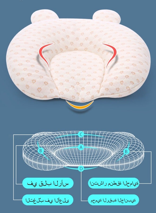 Baby Pillows for Newborn Sleeping(0-12months) Prevent Flat Head Nursery Head Shaping Infant Unisex Latex Pillow Head Protection Support - Image 2