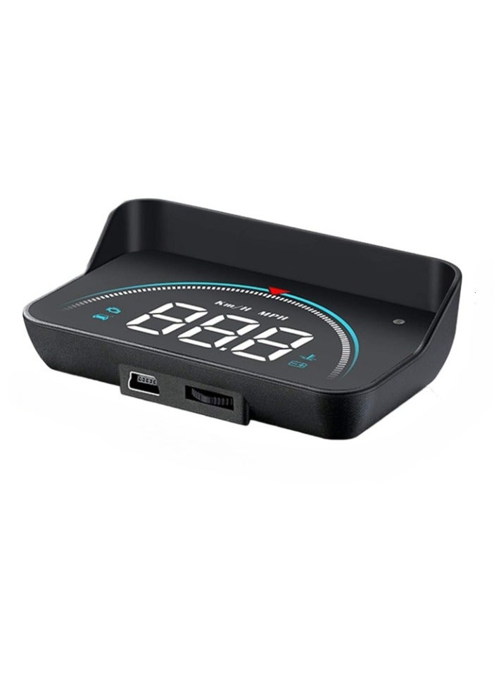 AROAQ Vehicle Speedometer, Head Up Display Multifunction Overspeed Warning System, Portable Durable Hud Projector For Car Black Speed Warning Hud Projector For Cars And Trucks - Image 1