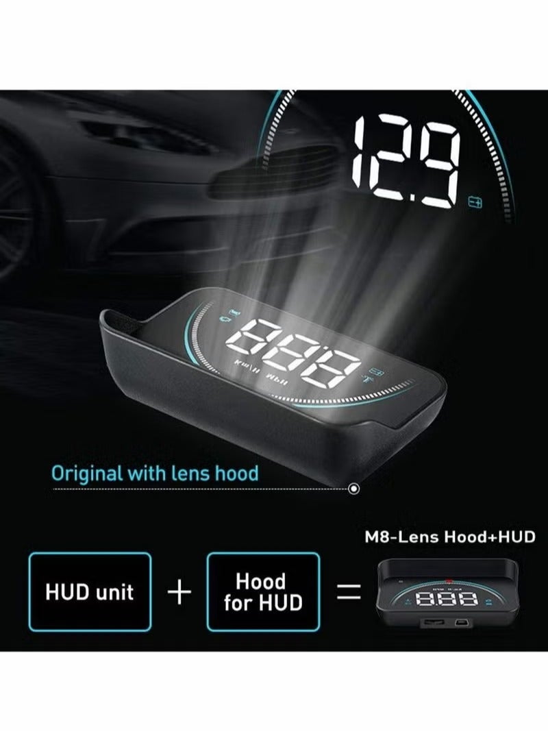 AROAQ Vehicle Speedometer, Head Up Display Multifunction Overspeed Warning System, Portable Durable Hud Projector For Car Black Speed Warning Hud Projector For Cars And Trucks - Image 3