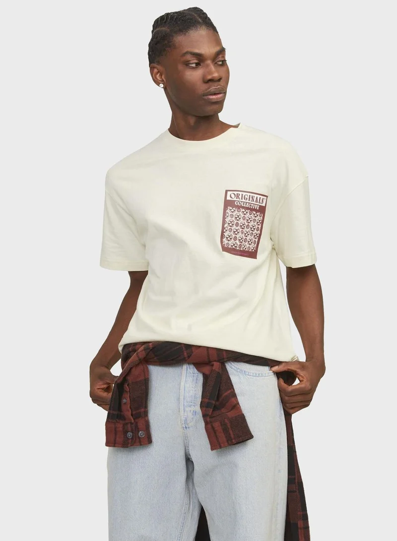 JACK & JONES Jormykonos Graphic Printed Short Sleeve T-Shirt