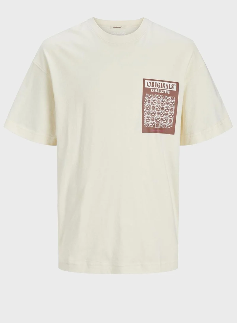 JACK & JONES Jormykonos Graphic Printed Short Sleeve T-Shirt