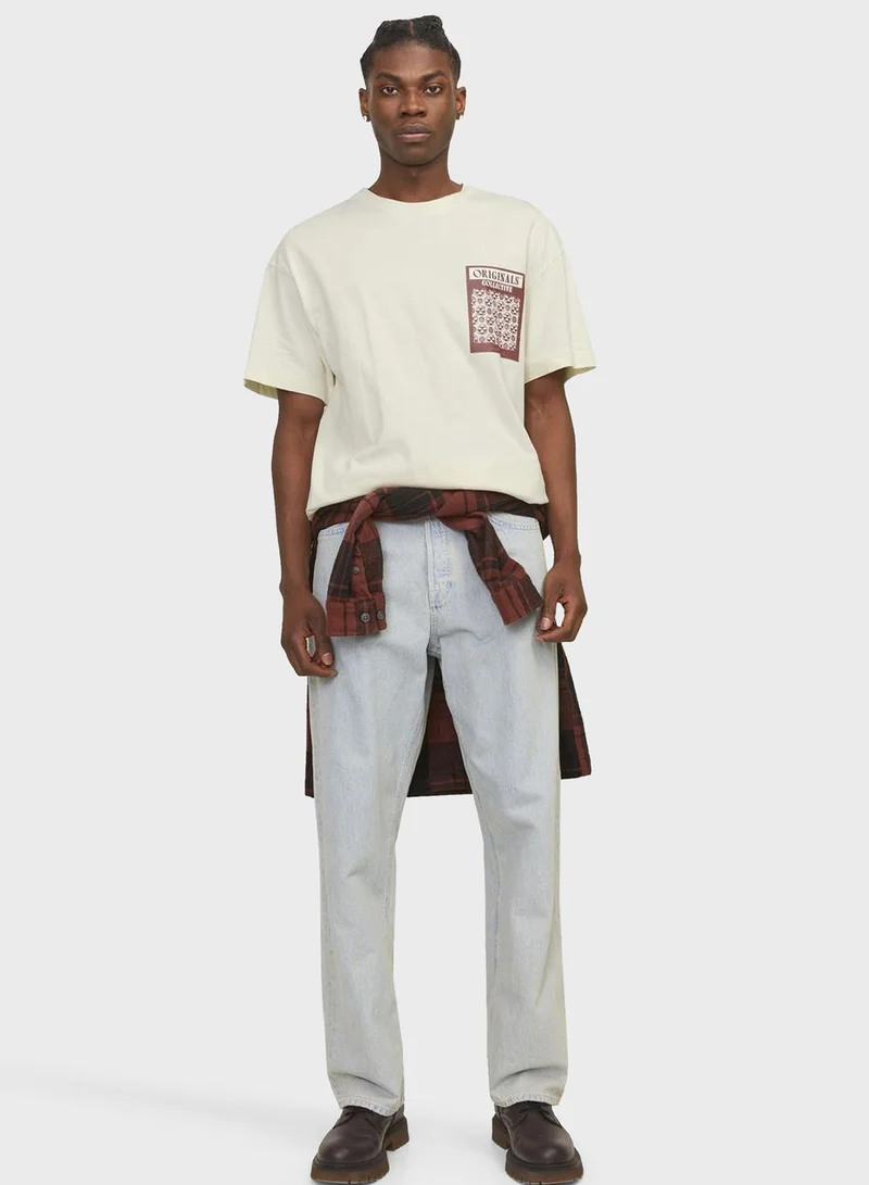 JACK & JONES Jormykonos Graphic Printed Short Sleeve T-Shirt