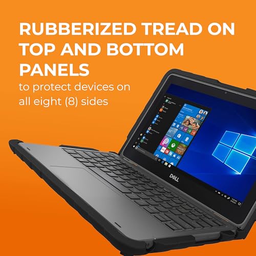 Gumdrop Cases Gumdrop DropTech Laptop Case Fits Dell Latitude 3190 11 inch 2in1. Designed for K-12 Students, Teachers and Classrooms – Drop Tested, Rugged, Shockproof Bumpers for Reliable Device Protection – Black - Image 4
