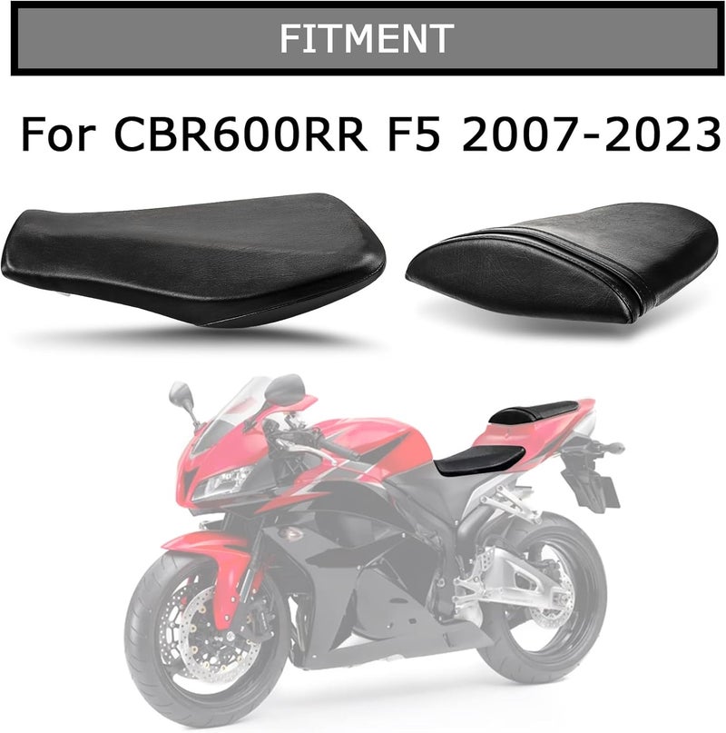 PSLER Front Rider Driver Rear Passenger Seat Pillion Cushion for CBR600RR 2007-2012 - Image 2