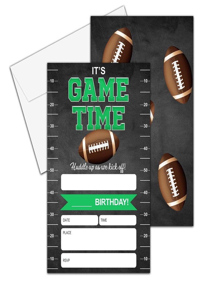 YQV Birthday Invitations, 4"x6" Football Birthday Party Invitations with Envelopes for Football Party Decorations Supplies(20 Pieces)-C28 - Image 1