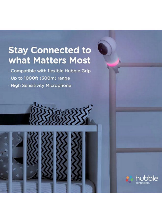 Hubble Connected Nursery Pal Glow Plus Smart Baby Monitor - White, 12.5 X 24 X 6.9 CM, 4416-Whae-01  - Image 3