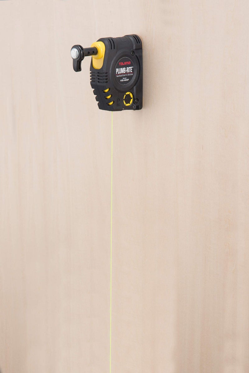 Tajima TAJIMA Plumb Bob Setter - 14 oz (400g) Magnetic Plumb-Rite with 14.5 ft Auto Recoil Cord & Quick-Stabilizing Bob - PZB-400GP  - Image 5