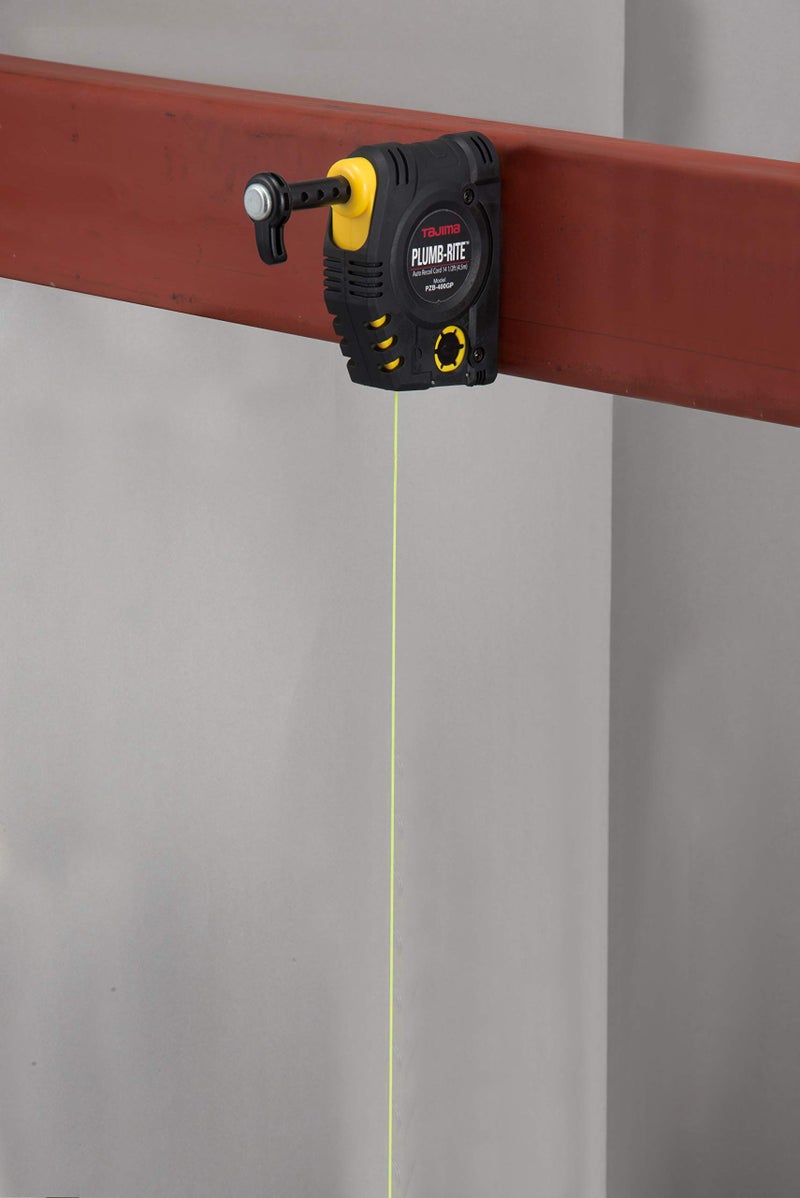 Tajima TAJIMA Plumb Bob Setter - 14 oz (400g) Magnetic Plumb-Rite with 14.5 ft Auto Recoil Cord & Quick-Stabilizing Bob - PZB-400GP  - Image 4