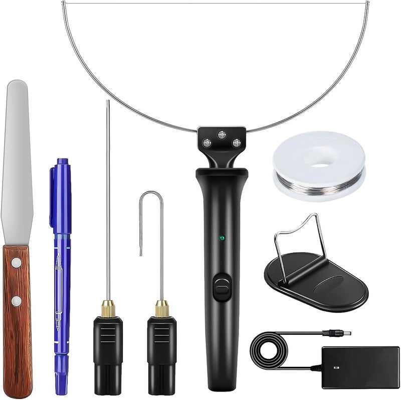 GOCHANGE 3 in 1 Foam Cutter, Electric Cutting Machine Pen Tools Kit, 100-240V /18W Styrofoam Cutting Pen with Electronic Voltage Transformer Adaptor For Foam Cutting, Holes Digging, Details Handling - Image 1