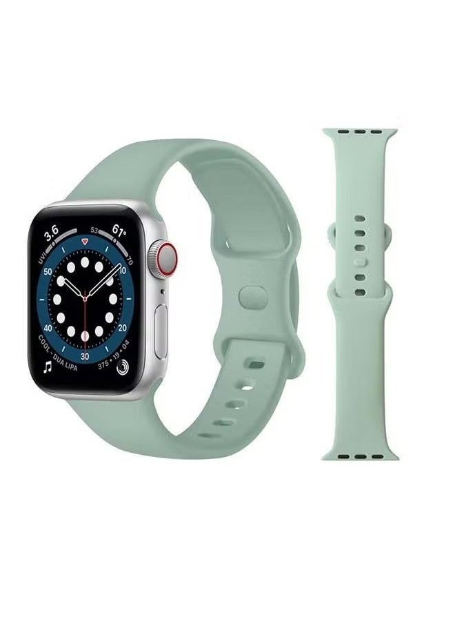 فيسوس Infinity Solid Silicone Replacement Band for Apple Watch Series 1/2/3/4/5/6/SE 44/42mm Turquoise 