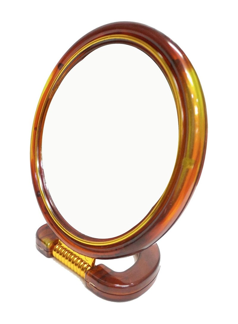 مرآة مكياج دائرية بقاعدة ثابتة، تصميم أنيق، –رفيقك المثالي للمكياج والعناية اليومية مرآة طاولة للتجميل والعناية الشخصية - Image 2