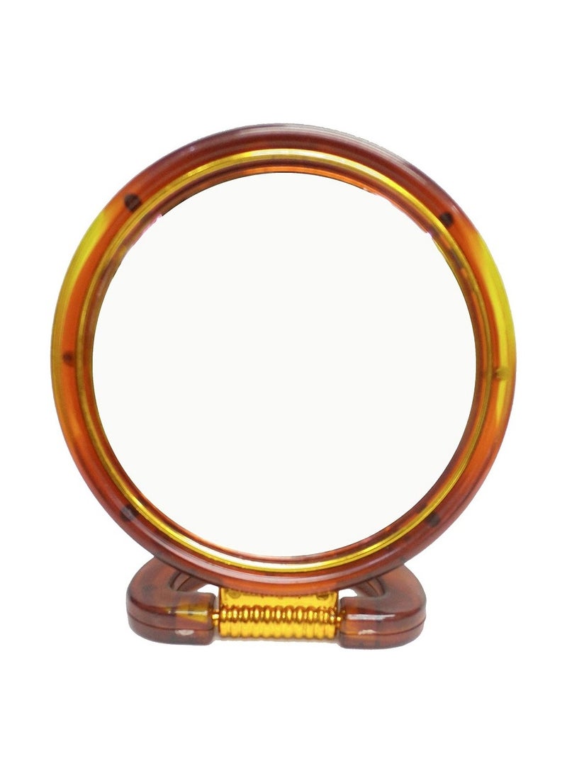 مرآة مكياج دائرية بقاعدة ثابتة، تصميم أنيق، –رفيقك المثالي للمكياج والعناية اليومية مرآة طاولة للتجميل والعناية الشخصية - Image 3