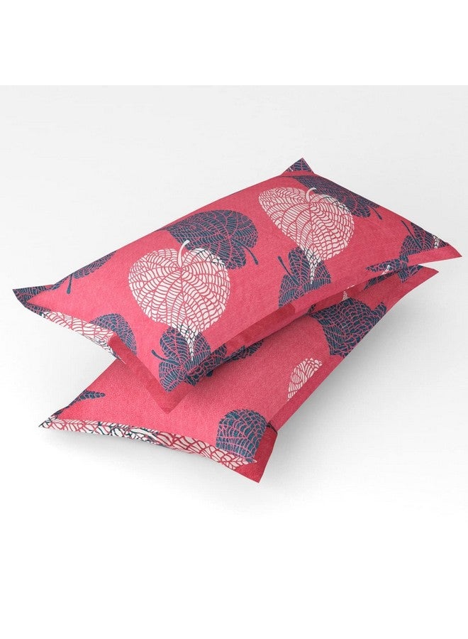 BSB HOME® Microfiber 180 TC Big Flower Printed Double Bedsheets with 2 Standard Size Pillow Cover, (90X90 Inches, 7.5 x 7.5 Feet, Pink and Light Blue) - Image 5