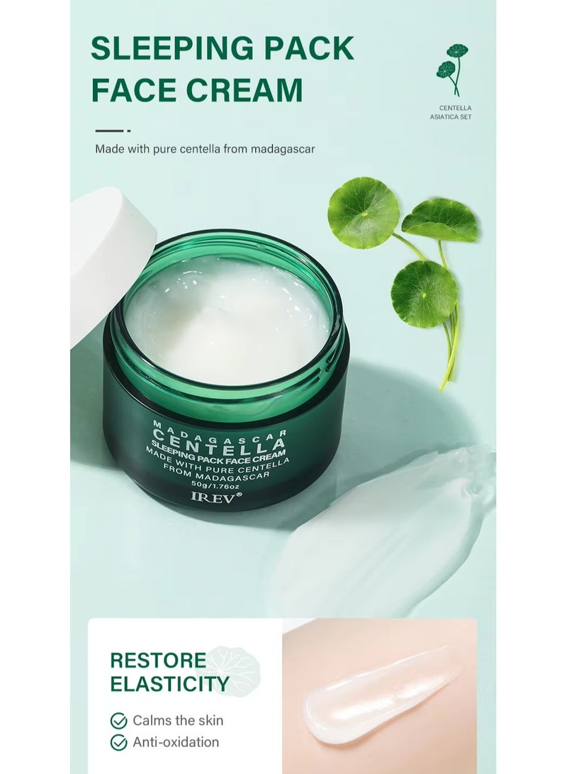 IREV Madagascar Centella Sleeping Overnight Hydration & Skin Repair with Pure Centella Pack 50g - Image 3