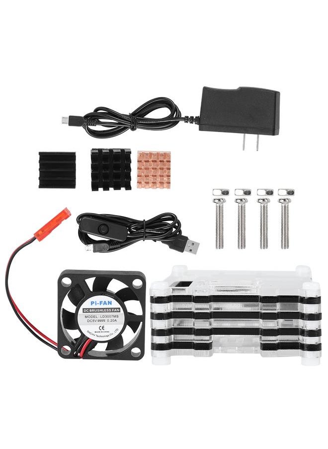 Thoraya Acrylic Protective Enclosure Case for Raspberry Pi 3 B+ With Fan Heatsink  -240V  - Image 2
