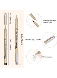 Leto 12 Black Drawing Pens, Liquid Fineliner Pens, Art Pens Set– Waterproof, Quick-Dry Micro Fine Point Pens for Sketching, Technical Drawing, Manga, Journaling & Art  - Image 2