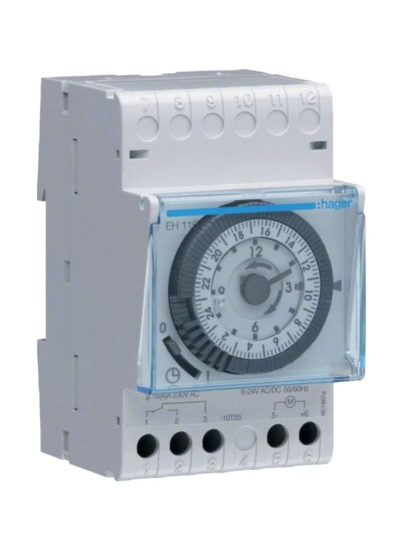 Hager Hager Mechanical Timer 24 Hours Daily Programmable Din Rail Switch Eh110 230V 16A - France  - Image 3