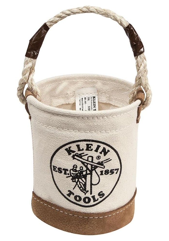 Klein Tools 5104MINI Mini Tool Bucket with Leather Bottom - Image 1