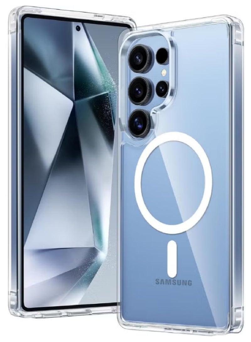 MOBM Samsung Galaxy S25 Ultra Clear Magnetic Case with Privacy Screen Protector and Tempered Glass Pack of 3 - Image 2