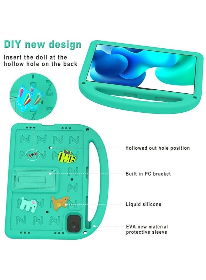 general Kids Case Compatible with Infinix Xpad 11 inch (2024) X1101, [Kids Friendly] DIY Cute Cartoon Lightweight EVA Shockproof Handle Stand Protective Cover with Shoulder Strap - Image 2