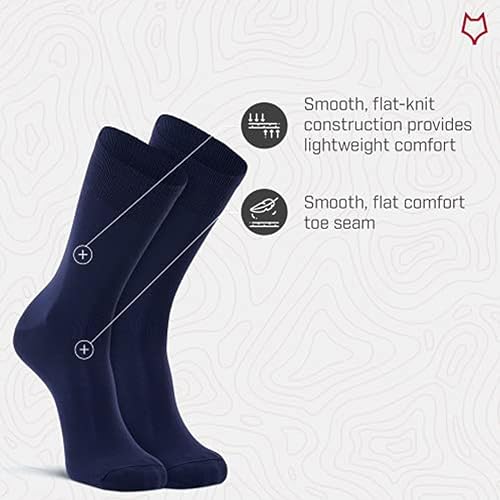 FOX RIVER FoxRiver Standard Wick Dry Auras Ultra-Lightweight Adult-Unisex Liner Crew Socks, 1 pcs, Dark Navy, Large - Image 3