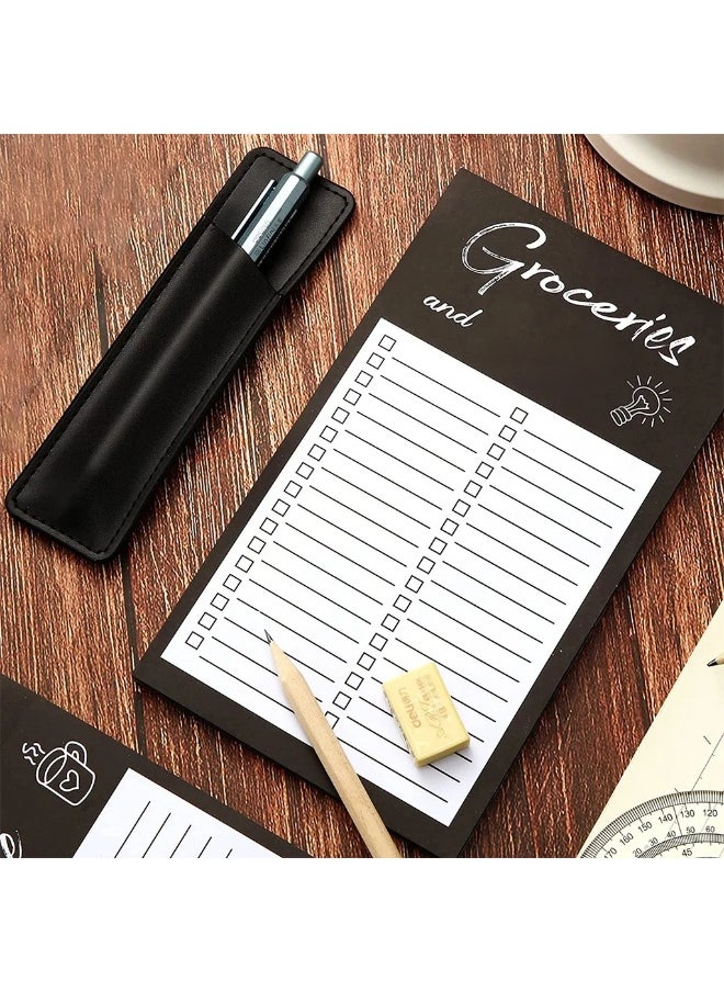 MileMelo 2-Piece Refrigerator Magnetic sticky Notes Set is Suitable For Home And Office White/Black  - Image 4