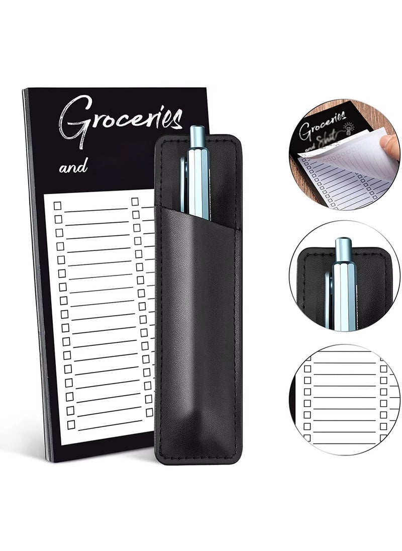 MileMelo 2-Piece Refrigerator Magnetic sticky Notes Set is Suitable For Home And Office White/Black  - Image 3