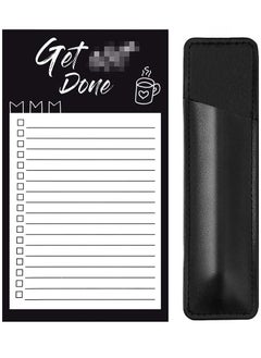 MileMelo 2-Piece Refrigerator Magnetic sticky Notes Set is Suitable For Home And Office White/Black  - Image 1