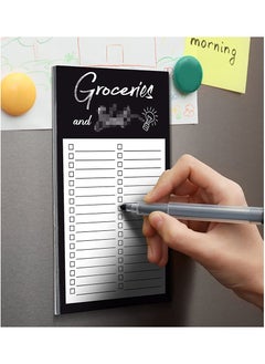 MileMelo 2-Piece Refrigerator Magnetic sticky Notes Set is Suitable For Home And Office White/Black  - Image 5