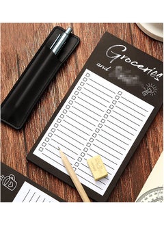 MileMelo 2-Piece Refrigerator Magnetic sticky Notes Set is Suitable For Home And Office White/Black  - Image 4