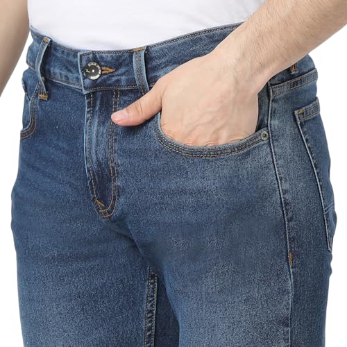 Spykar Men's Skinny Fit Low-Rise Casual Jeans Mid Blue - Image 3