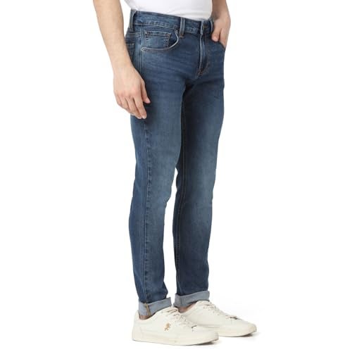 Spykar Men's Skinny Fit Low-Rise Casual Jeans Mid Blue - Image 2