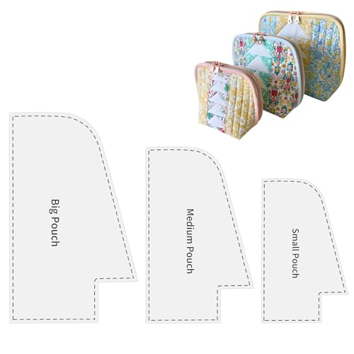 TXIN Set of 3 Purse Bag Pattern Template 3 Sizes Clear Plastic Handbag Pre Cut on Fold Stencil for DIY Handmade Bag Making Supplies 57787 Inch - Image 1