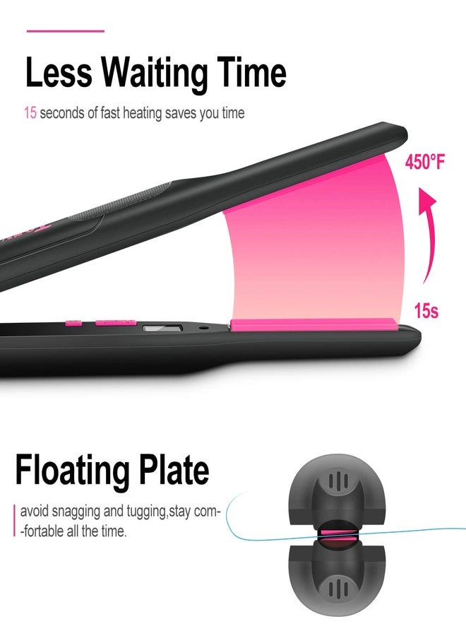 Terviiix Pencil Flat Iron, Small Flat Irons for Short Hair, Beard and Pixie Cut, 3/10 Inch Ceramic Tourmaline Mini Hair Straightener Dual Voltage with Adjustable Temperature, Auto Shut Off - Image 3