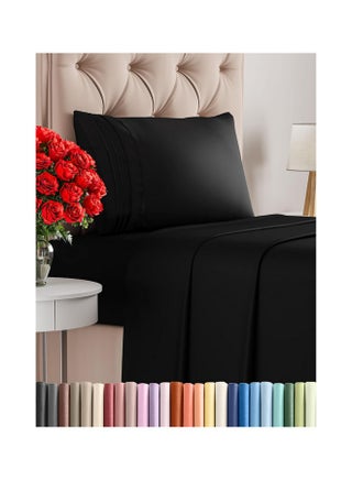 CGK Unlimited Twin XL Sheet Set - 3 Piece - Fits College Dorm Rooms - Hotel Luxury Bed Sheets - Extra Soft - Deep Pockets - Easy Fit - Breathable & Cooling - Black Bed Sheets - Twins - pzsku/ZCBF95C548A77FCB179B2Z/45/1751005422/093c6416-1fb7-41e2-bdc8-c0782569aaf8