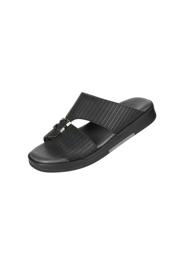 بارجيل أونو 008-3654 Barjeel Uno Mens Arabic Sandals MSA133 Black