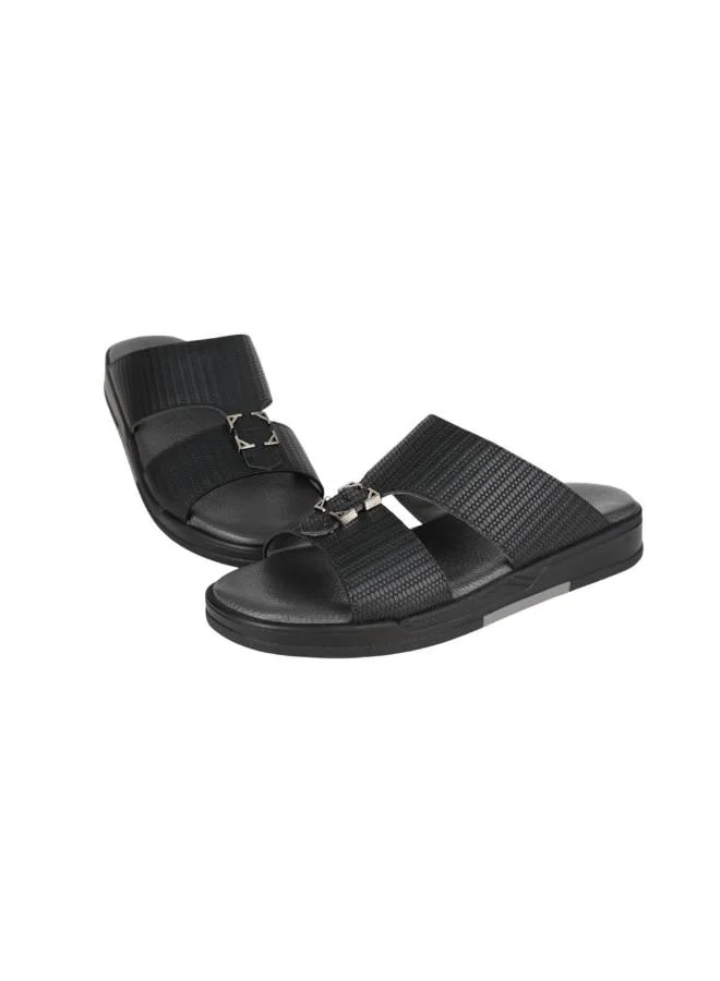 barjeel uno 008-3654 Barjeel Uno Mens Arabic Sandals MSA133 Black