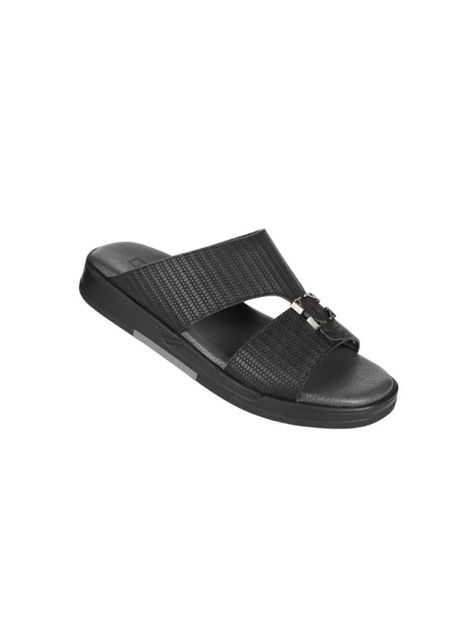 بارجيل أونو 008-3654 Barjeel Uno Mens Arabic Sandals MSA133 Black