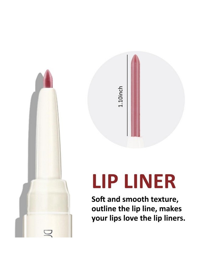 Boobeen Double-ended Lipstick Lip Liner Makeup Velvet Lipgloss Lipstick, Creamy Lip Pencil for Women Matte Long-lasting Matte Satin Finish, Nourishing and Non-fading - Image 2