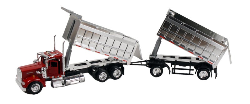 NewRay 143 DC Kenworth W900 Double Dump Truck Color May Vary - Image 3