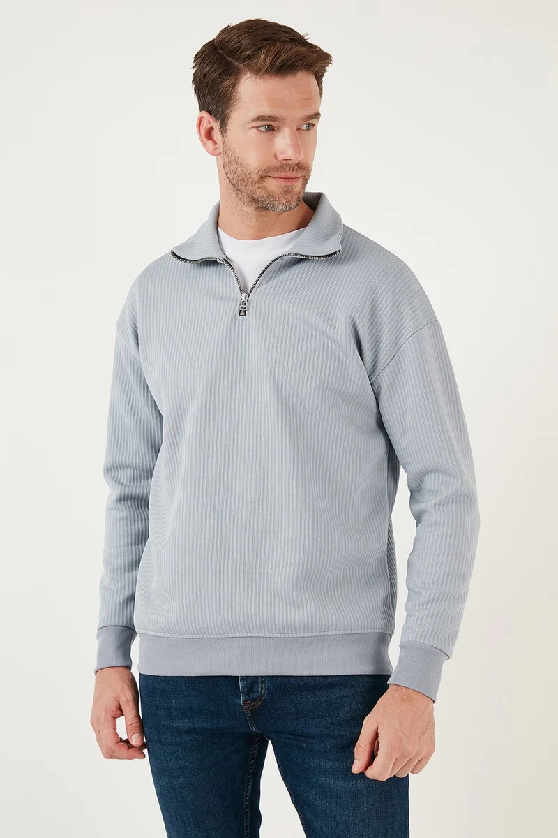 Buratti Half Zipper Collar Relaxed Fit Sweat Men's Sweat 5905509