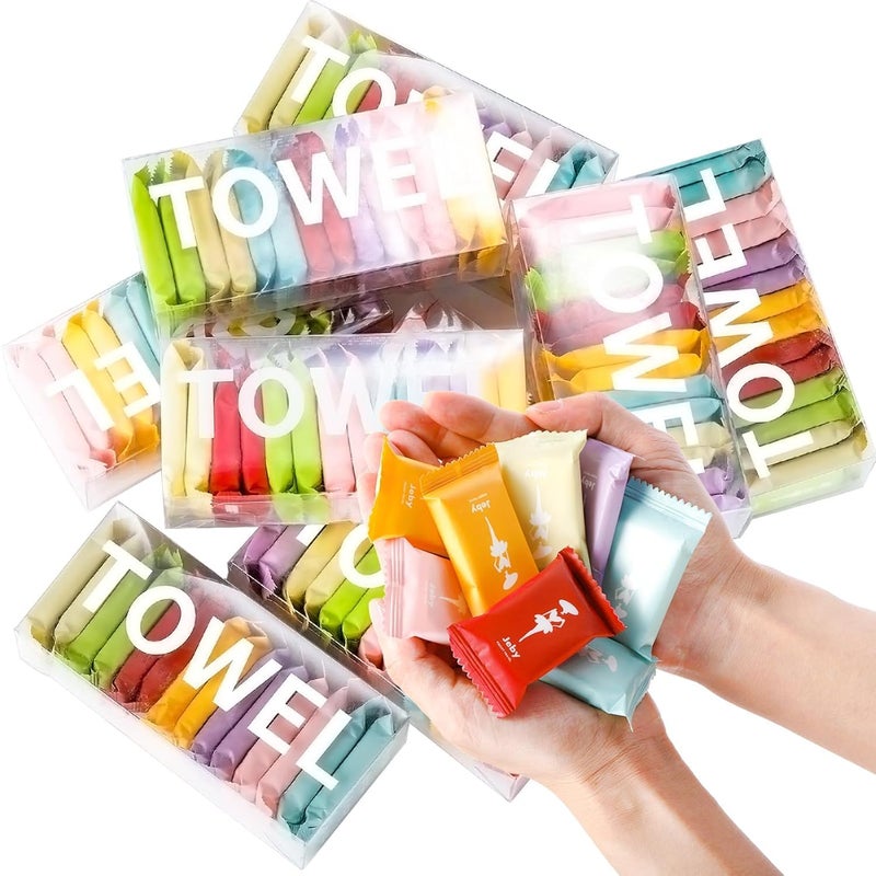 ITUSHA ITUSHA Compressed Towel Tablet Portable Face Towel Washcloth Reusable 14 Pack Wet and Dry Disposable Towel Baby Towel or Dog Towel Camping Wipes for Travel Hiking Home Beauty - Image 1