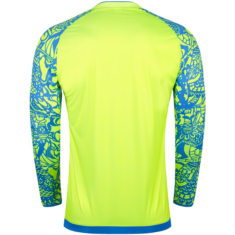KELME Kids Padded Goalie Shirt, Youth Goalkeeper Jersey, Long Sleeve Soccer Football Training Uniform,Yellow Kid 12 - Image 3