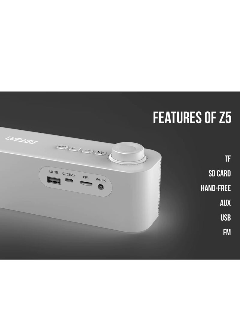 Faster - Z5 Premium 12W Bluetooth Soundbar - Wireless Speaker for PC, Laptop, TV, Smartphone & Tablet - Mini Home Theater with Surround Sound - USB/Aux/TF Card Support - Image 1